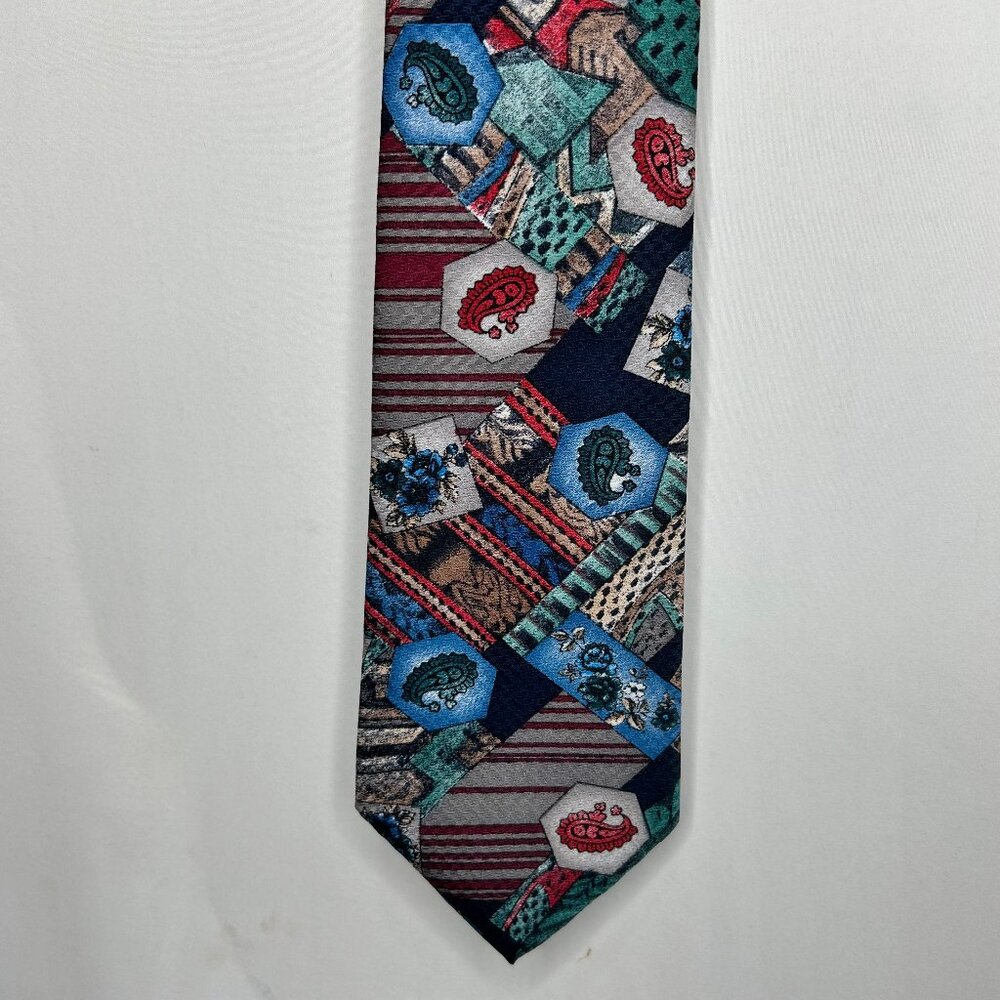 NWT Wembley Men’s Neck Tie 4” Colorful Multi-Color Paisley Necktie USA